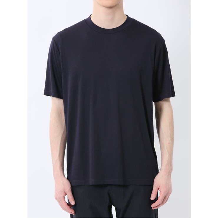 【DRESS T-SHIRT】レーヨン混ストレッチ スロープネック半袖Tシャツ | TAKA-Q MEN | 詳細画像29 