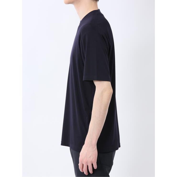 【DRESS T-SHIRT】レーヨン混ストレッチ スロープネック半袖Tシャツ | TAKA-Q MEN | 詳細画像30 