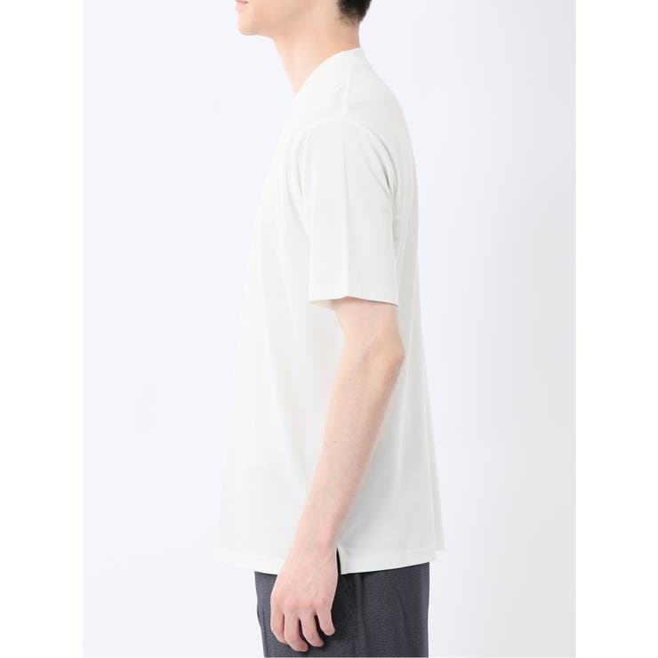 【DRESS T-SHIRT】レーヨン混ストレッチ スロープネック半袖Tシャツ | TAKA-Q MEN | 詳細画像7 