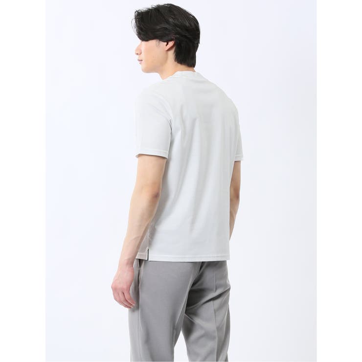 【DRESS T-SHIRT】綿ストレッチ スロープネック半袖Tシャツ | TAKA-Q MEN | 詳細画像12 