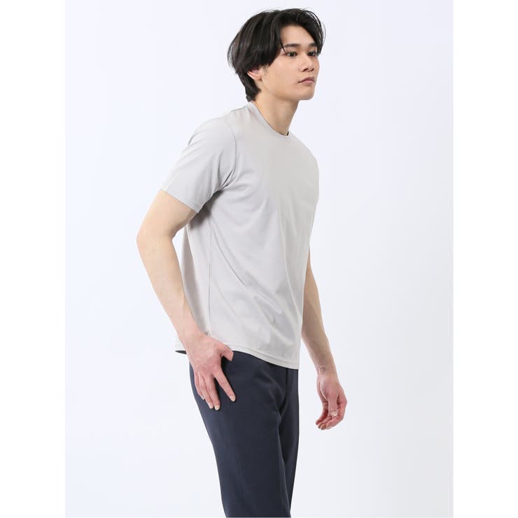 【DRESS T-SHIRT】綿ストレッチ スロープネック半袖Tシャツ | TAKA-Q MEN | 詳細画像23 