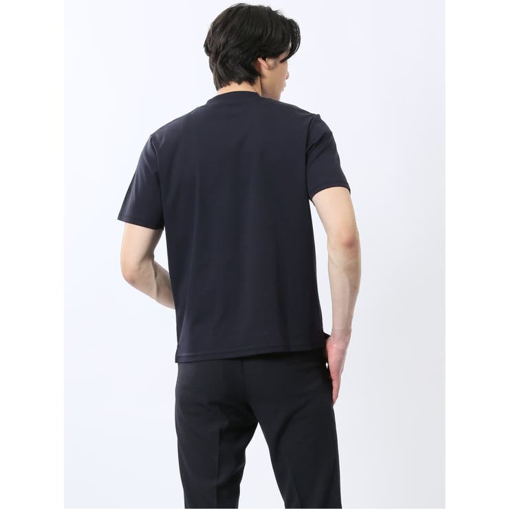 【DRESS T-SHIRT】綿ストレッチ スロープネック半袖Tシャツ | TAKA-Q MEN | 詳細画像30 