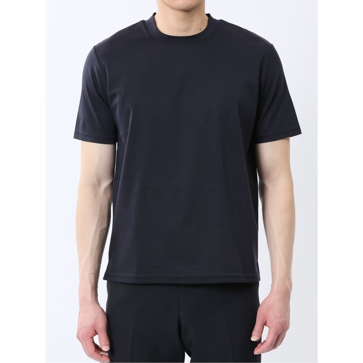 【DRESS T-SHIRT】綿ストレッチ スロープネック半袖Tシャツ | TAKA-Q MEN | 詳細画像34 