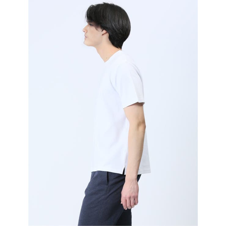 【DRESS T-SHIRT】綿ストレッチ クルーネック半袖Tシャツ | TAKA-Q MEN | 詳細画像14 