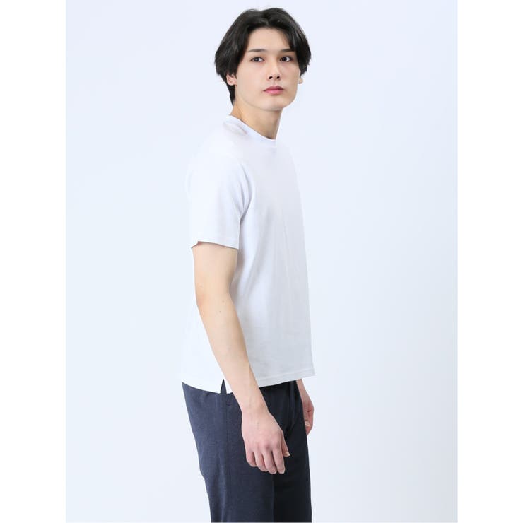 【DRESS T-SHIRT】綿ストレッチ クルーネック半袖Tシャツ | TAKA-Q MEN | 詳細画像16 