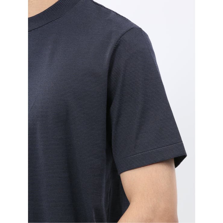 【DRESS T-SHIRT】綿ストレッチ ボーダー クルーネック半袖Tシャツ | TAKA-Q MEN | 詳細画像10 