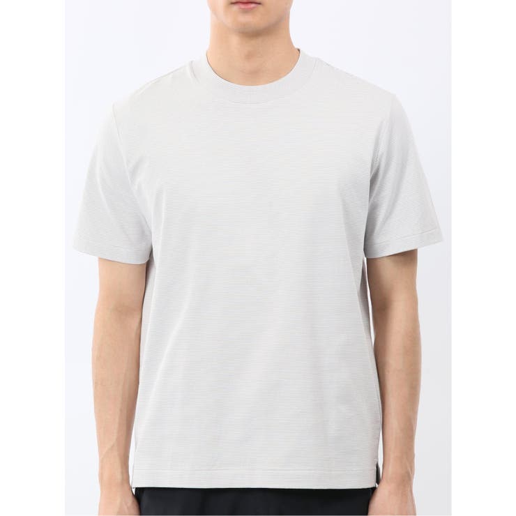 【DRESS T-SHIRT】綿ストレッチ ボーダー クルーネック半袖Tシャツ | TAKA-Q MEN | 詳細画像16 