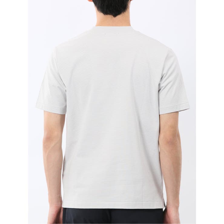 【DRESS T-SHIRT】綿ストレッチ ボーダー クルーネック半袖Tシャツ | TAKA-Q MEN | 詳細画像18 