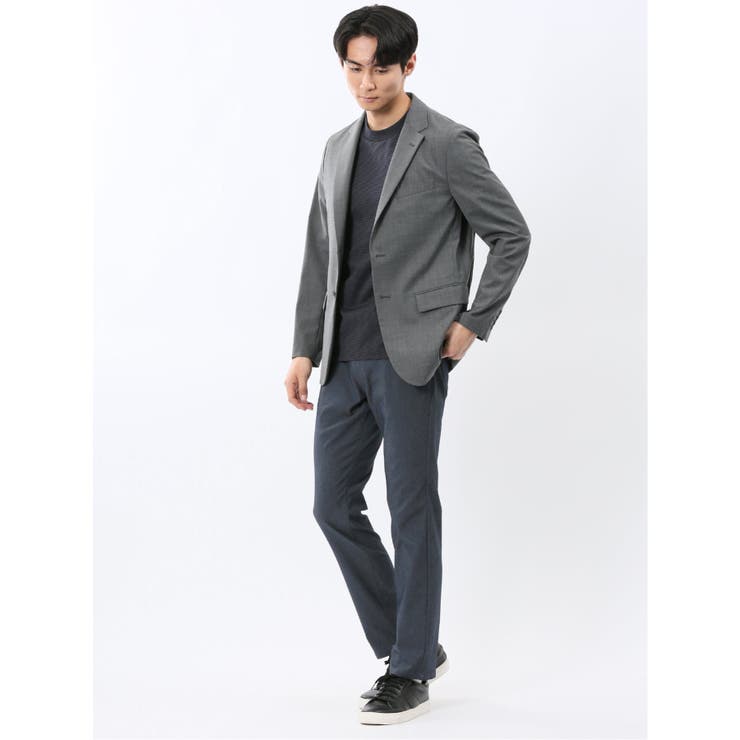 【DRESS T-SHIRT】綿ストレッチ ボーダー クルーネック半袖Tシャツ | TAKA-Q MEN | 詳細画像5 