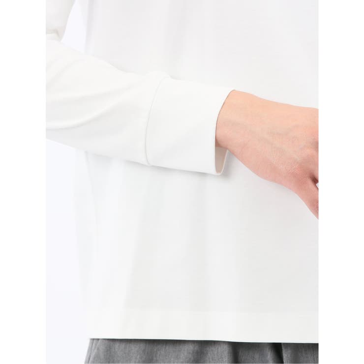 【DRESS T-SHIRT】シルケットスムス スロープネック 長袖Tシャツ | TAKA-Q MEN | 詳細画像10 