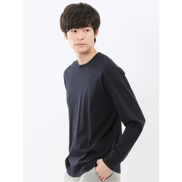 【DRESS T-SHIRT】シルケットスムス スロープネック 長袖Tシャツ | TAKA-Q MEN | 詳細画像11 