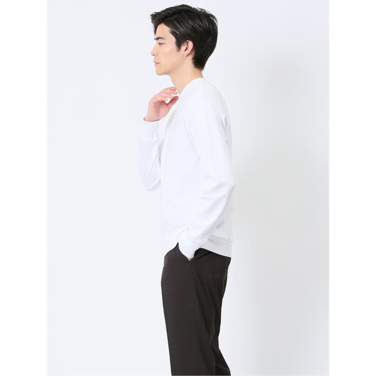 【DRESS T-SHIRT】綿ストレッチ モックネック長袖Tシャツ | TAKA-Q MEN | 詳細画像16 