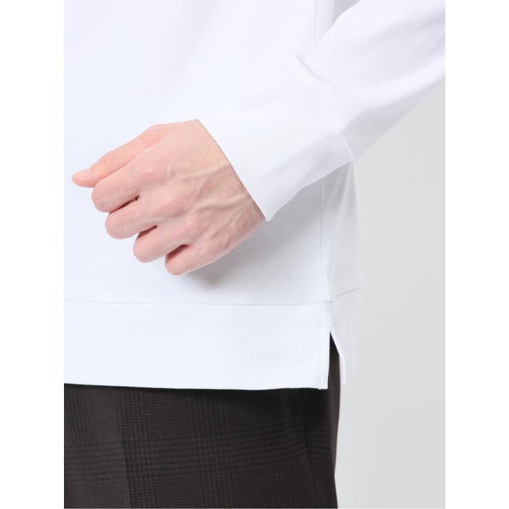 【DRESS T-SHIRT】綿ストレッチ モックネック長袖Tシャツ | TAKA-Q MEN | 詳細画像24 