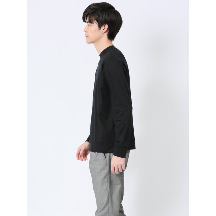 【DRESS T-SHIRT】綿ストレッチ モックネック長袖Tシャツ | TAKA-Q MEN | 詳細画像30 