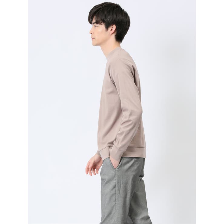 【DRESS T-SHIRT】綿ストレッチ モックネック長袖Tシャツ | TAKA-Q MEN | 詳細画像44 