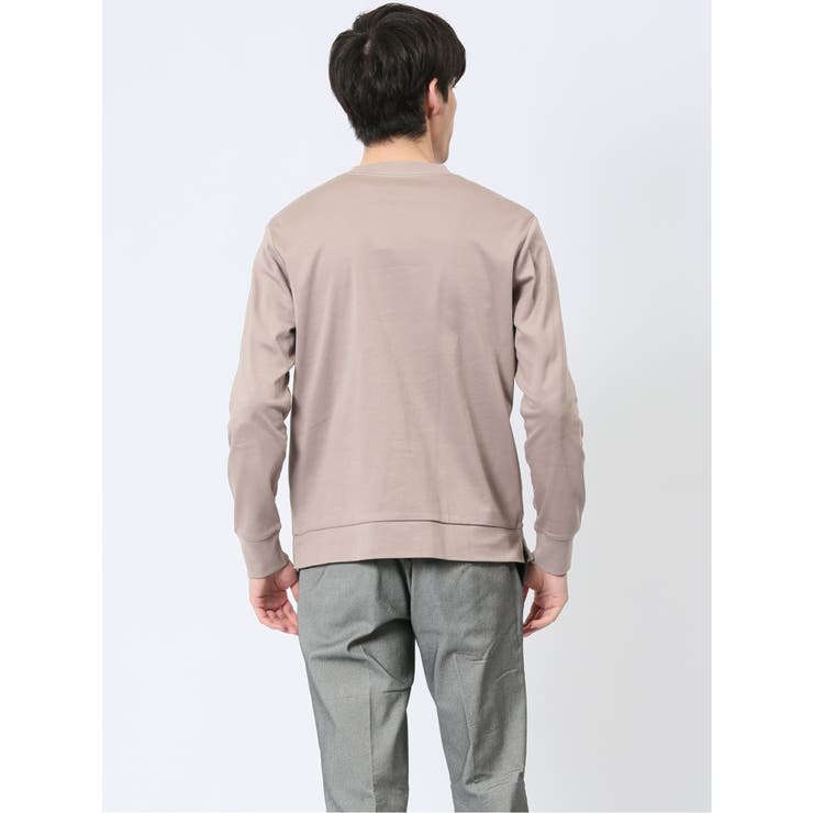 【DRESS T-SHIRT】綿ストレッチ モックネック長袖Tシャツ | TAKA-Q MEN | 詳細画像45 