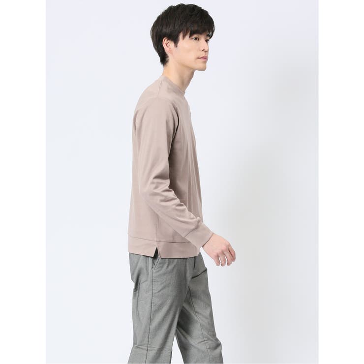 【DRESS T-SHIRT】綿ストレッチ モックネック長袖Tシャツ | TAKA-Q MEN | 詳細画像46 