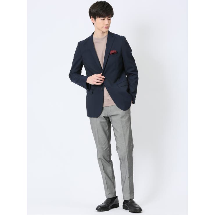 【DRESS T-SHIRT】綿ストレッチ モックネック長袖Tシャツ | TAKA-Q MEN | 詳細画像47 