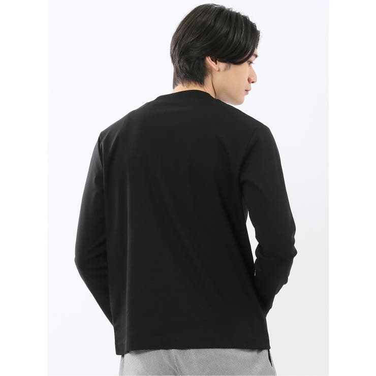 【DRESS T-SHIRT】シルケットスムス スロープネック 長袖Tシャツ | TAKA-Q MEN | 詳細画像21 