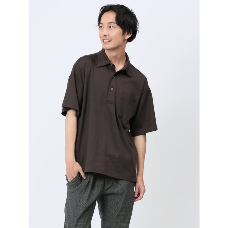 Adoon plain】メランジスキッパーニットポロシャツ[品番