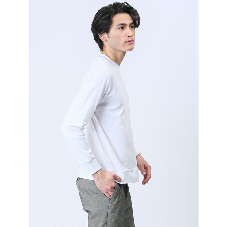 【DRESS T-SHIRT】綿ストレッチ クルーネック長袖Tシャツ | TAKA-Q MEN | 詳細画像18 