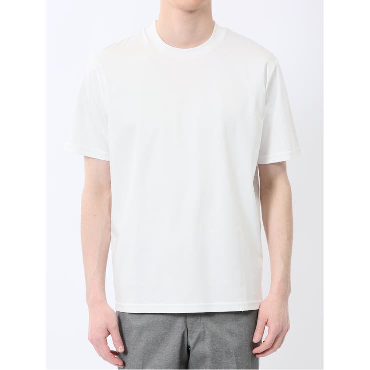 【DRESS T-SHIRT】綿ストレッチ スロープネック半袖Tシャツ | TAKA-Q MEN | 詳細画像6 