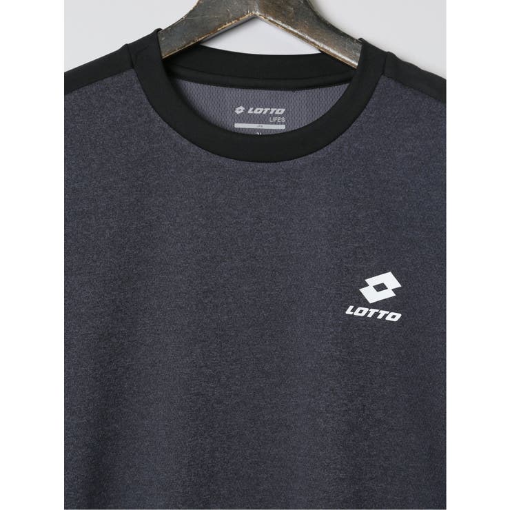 【大きいサイズ】ロット/LOTTO ドライメッシュ杢 クルーネック半袖Tシャツ