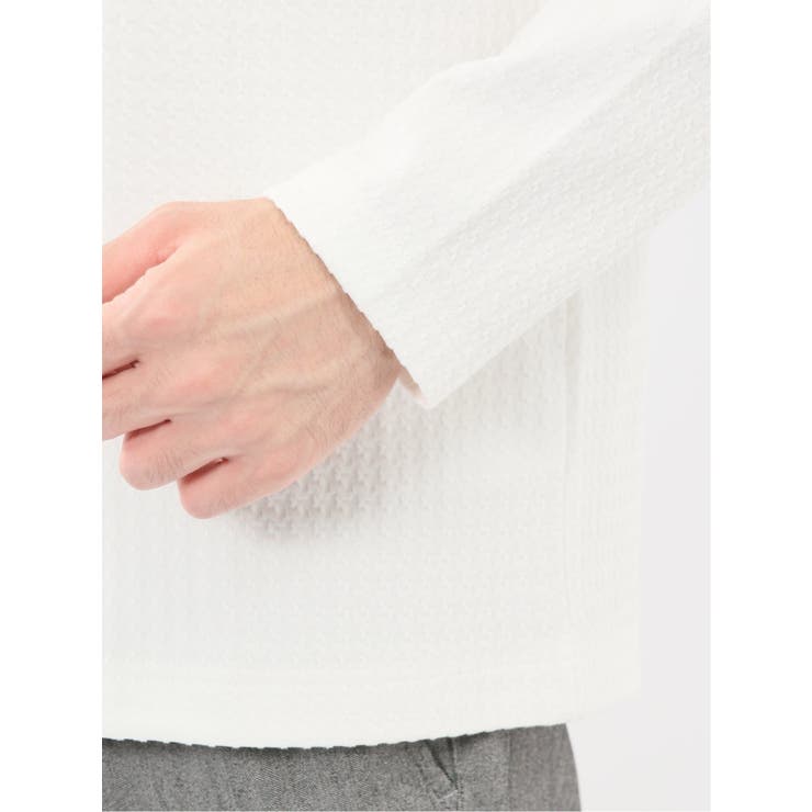 千鳥ジャガード クルーネック長袖Tシャツ | TAKA-Q MEN | 詳細画像10 