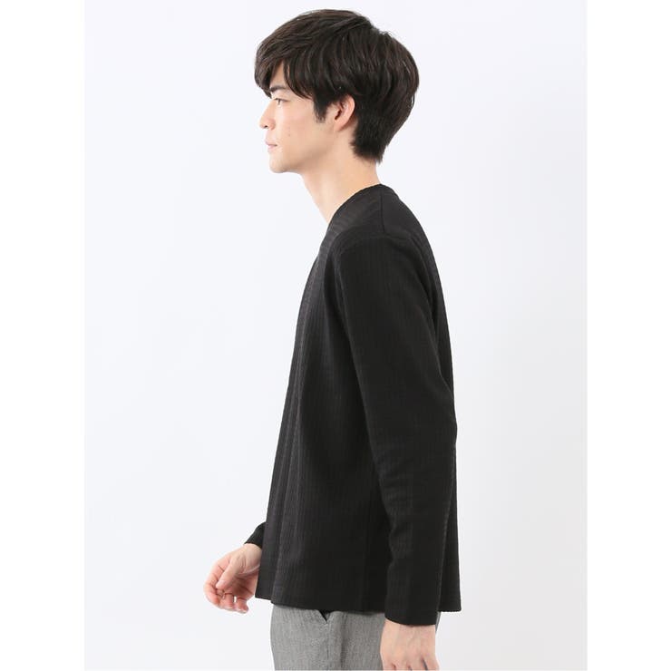 千鳥ジャガード クルーネック長袖Tシャツ | TAKA-Q MEN | 詳細画像12 