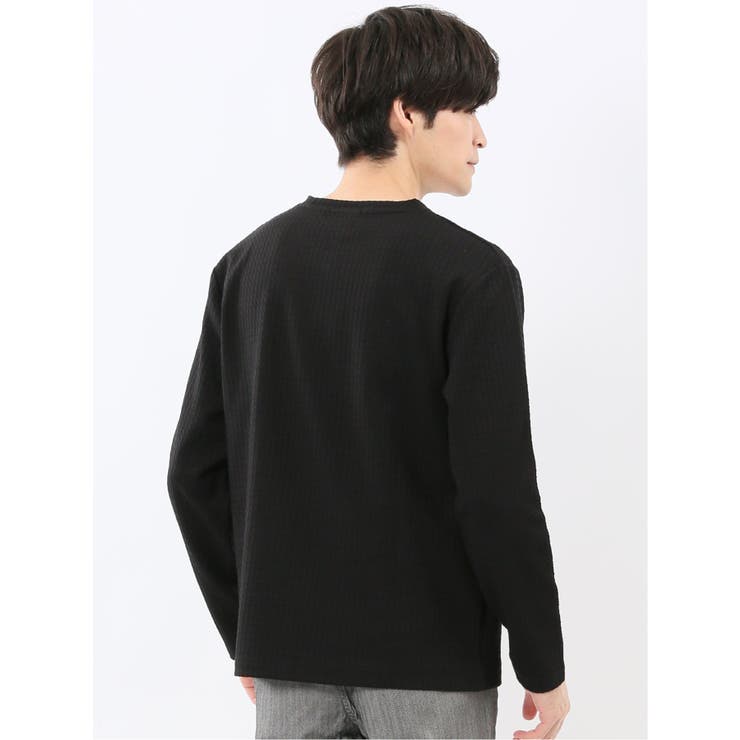 千鳥ジャガード クルーネック長袖Tシャツ | TAKA-Q MEN | 詳細画像13 