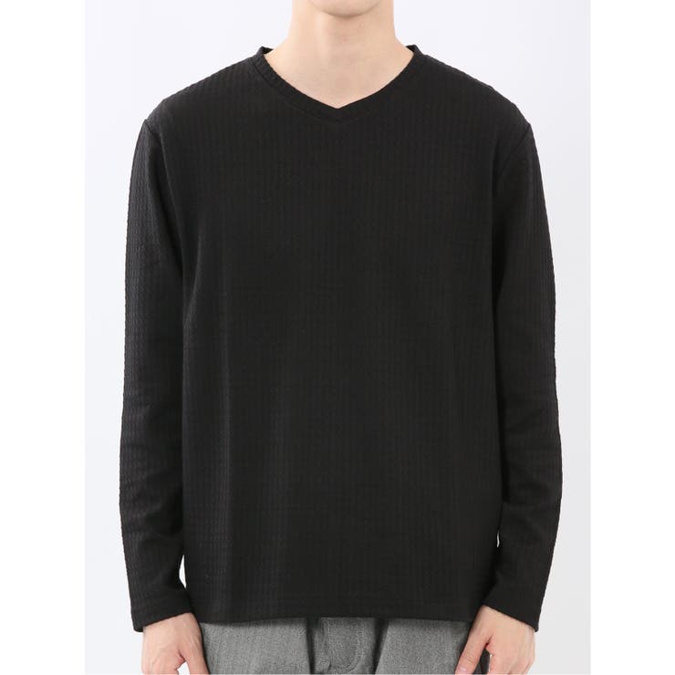 千鳥ジャガード クルーネック長袖Tシャツ | TAKA-Q MEN | 詳細画像16 