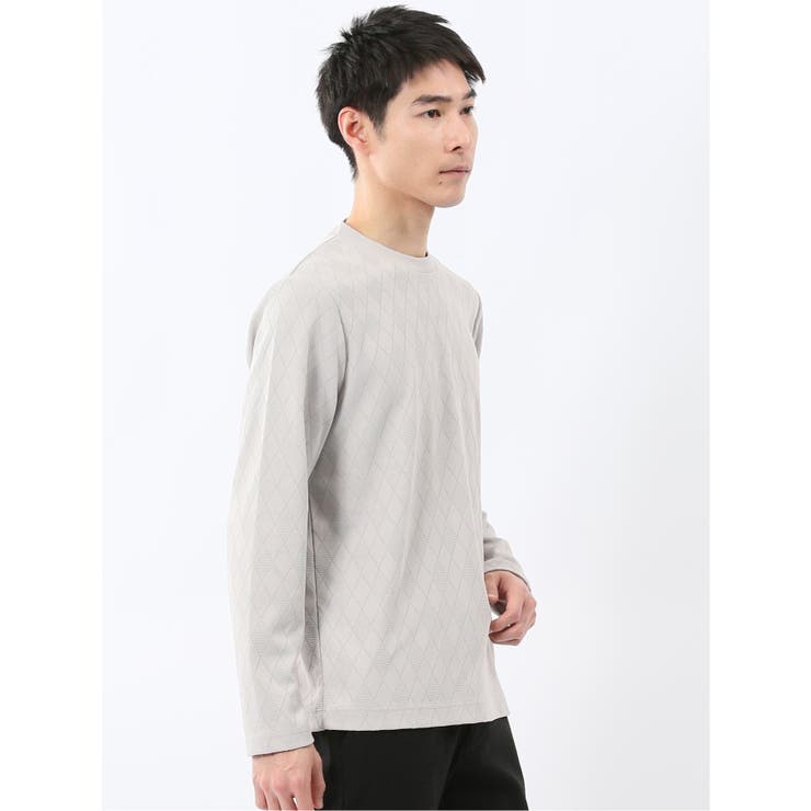 アーガイルジャガード クルーネック長袖Tシャツ | TAKA-Q MEN | 詳細画像4 