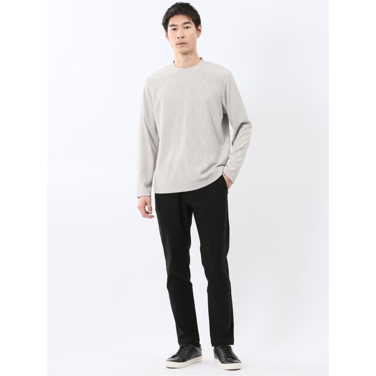アーガイルジャガード クルーネック長袖Tシャツ | TAKA-Q MEN | 詳細画像5 