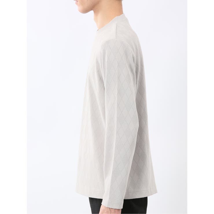 アーガイルジャガード クルーネック長袖Tシャツ | TAKA-Q MEN | 詳細画像7 
