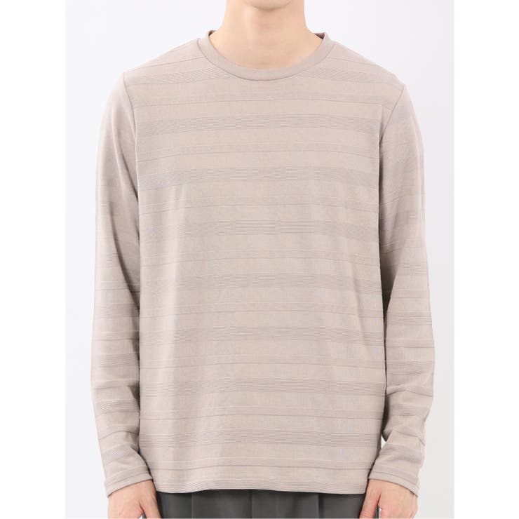 リンクスボーダージャガード クルーネック長袖Tシャツ | TAKA-Q MEN | 詳細画像16 