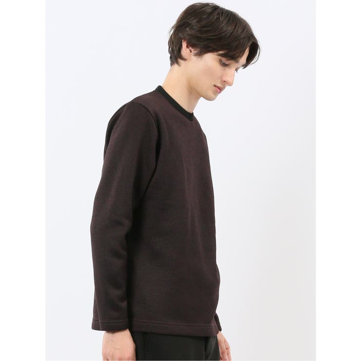 裏起毛ツイル クルーネック長袖Tシャツ | TAKA-Q MEN | 詳細画像4 