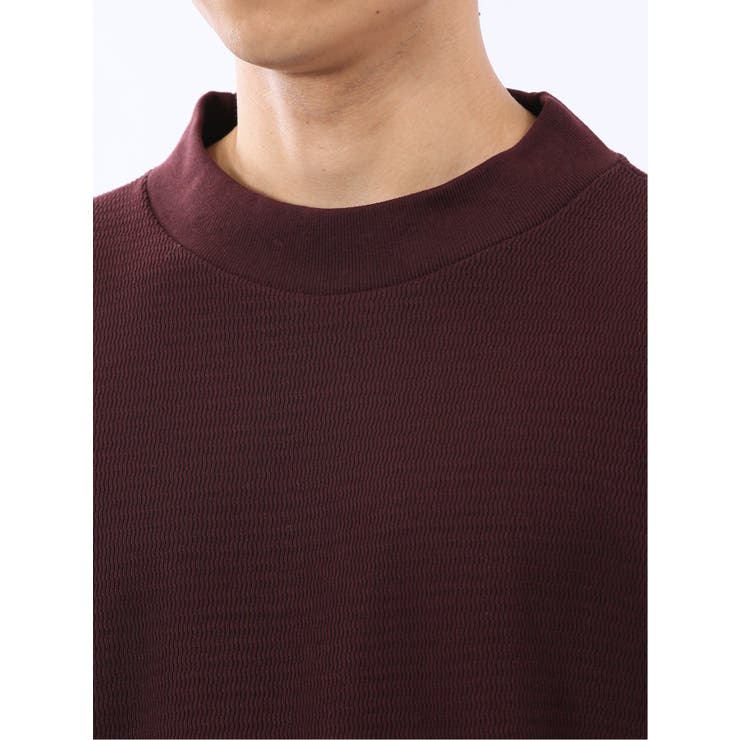 ウェーブジャガード モックネック長袖Tシャツ | TAKA-Q MEN | 詳細画像9 