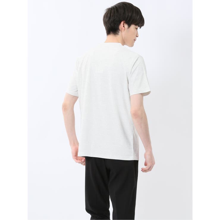 メッシュ かすれプリント クルーネック半袖Tシャツ | TAKA-Q MEN | 詳細画像15 