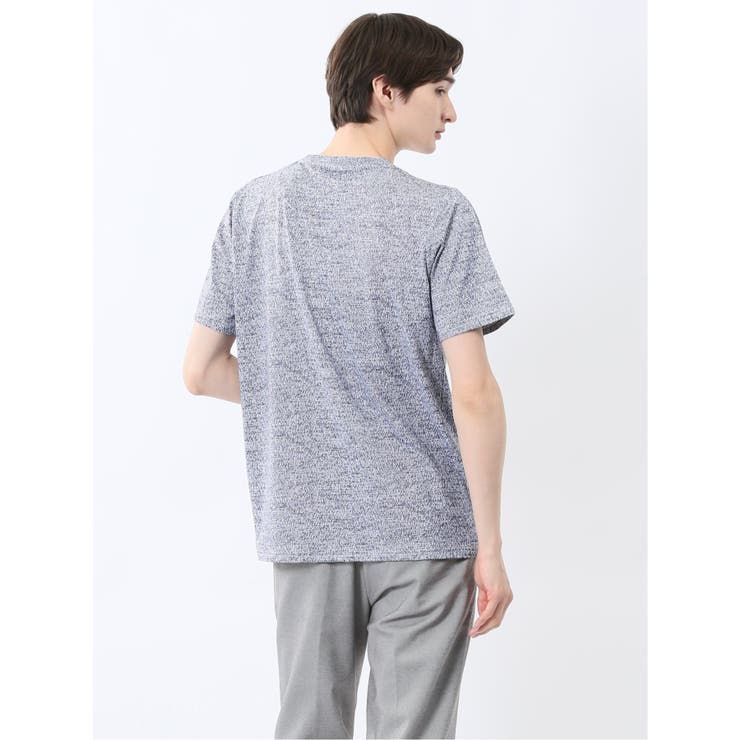 メッシュ かすれプリント クルーネック半袖Tシャツ | TAKA-Q MEN | 詳細画像3 