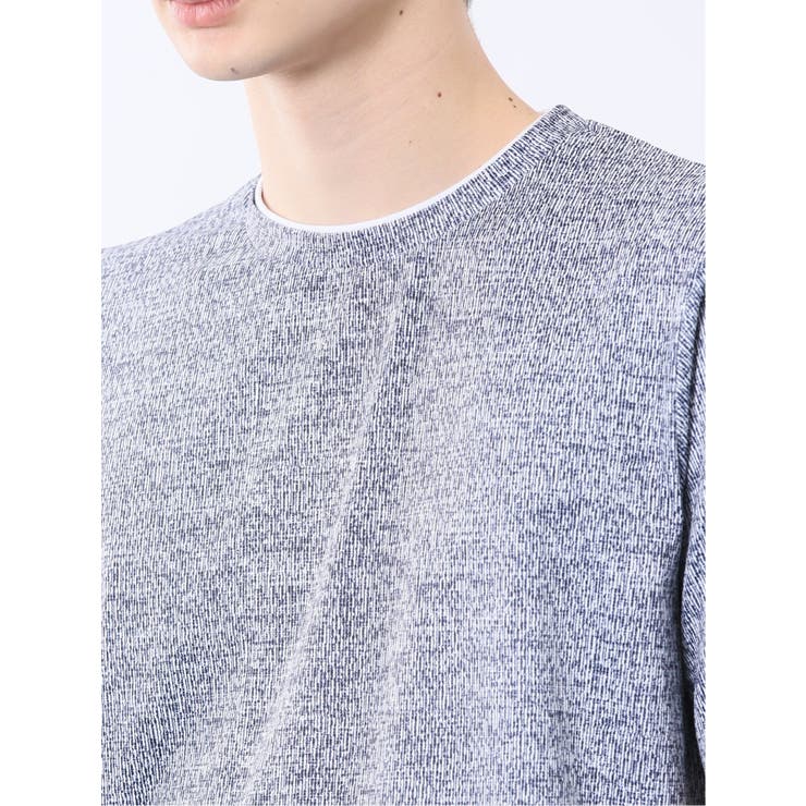 メッシュ かすれプリント クルーネック半袖Tシャツ | TAKA-Q MEN | 詳細画像9 