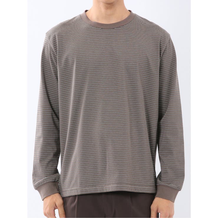 マルチボーダー クルーネック長袖Tシャツ | TAKA-Q MEN | 詳細画像6 
