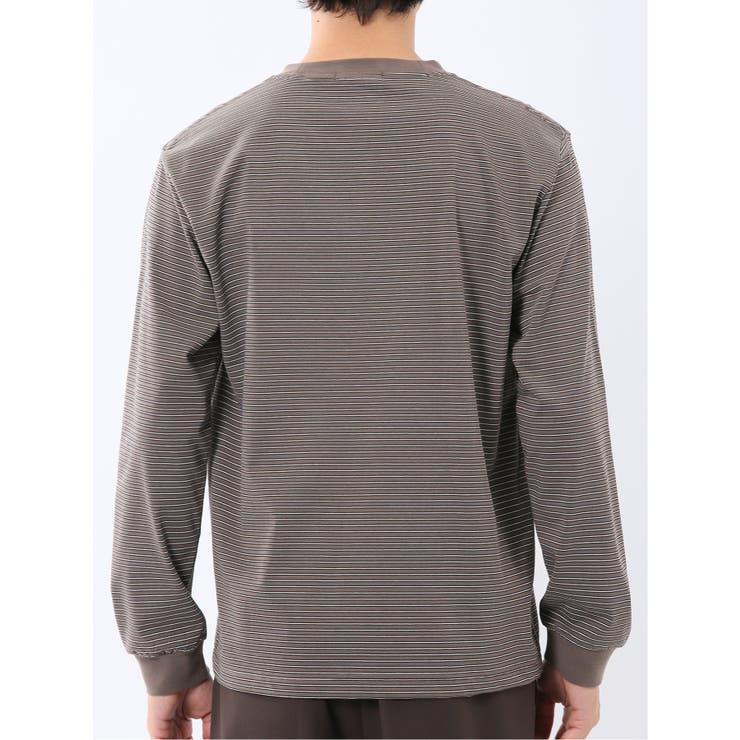 マルチボーダー クルーネック長袖Tシャツ | TAKA-Q MEN | 詳細画像8 