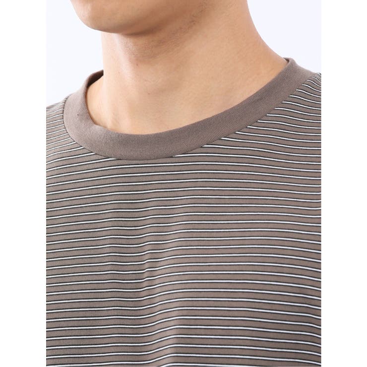 マルチボーダー クルーネック長袖Tシャツ | TAKA-Q MEN | 詳細画像9 