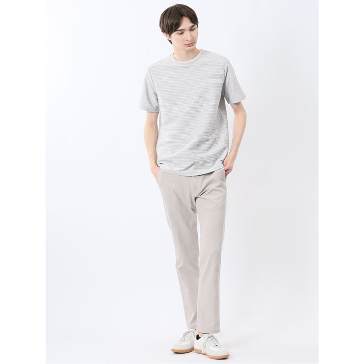ピンタックボーダー クルーネック半袖Tシャツ | TAKA-Q MEN | 詳細画像17 