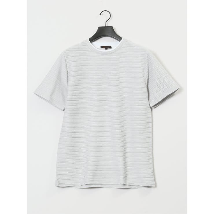 ピンタックボーダー クルーネック半袖Tシャツ | TAKA-Q MEN | 詳細画像23 