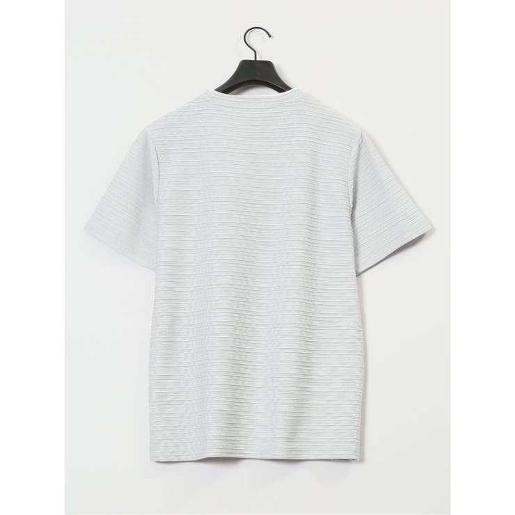 ピンタックボーダー クルーネック半袖Tシャツ | TAKA-Q MEN | 詳細画像24 