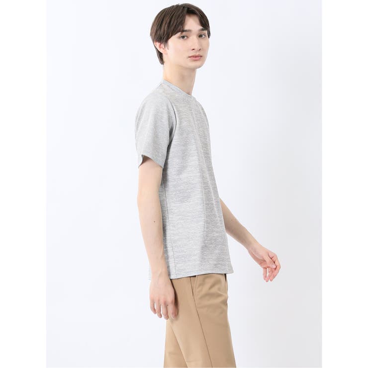 ハイストレッチ メランジ クルーネック半袖Tシャツ | TAKA-Q MEN | 詳細画像4 