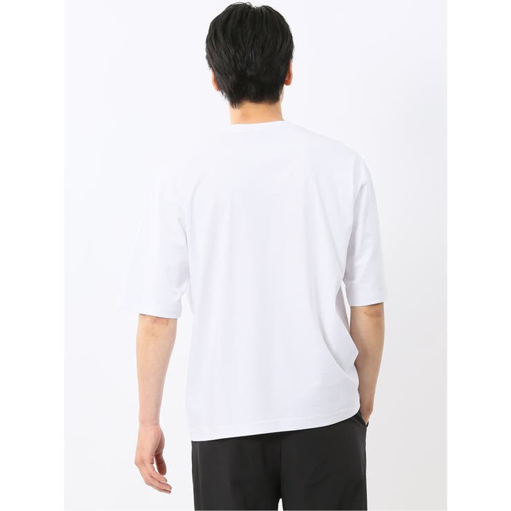 綿100% ロゴ刺繍 クルーネック半袖Tシャツ | TAKA-Q MEN | 詳細画像3 