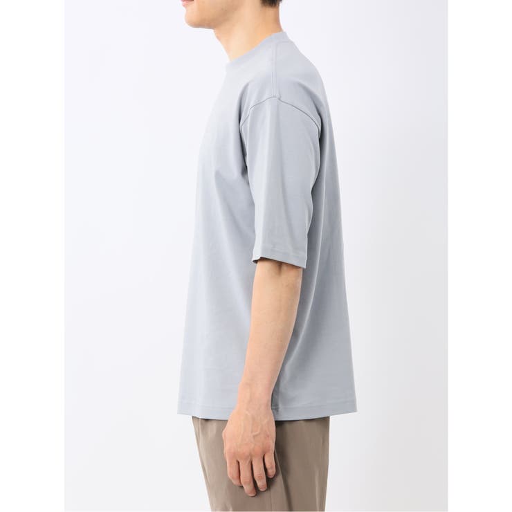 綿100% ロゴ刺繍 クルーネック半袖Tシャツ | TAKA-Q MEN | 詳細画像37 