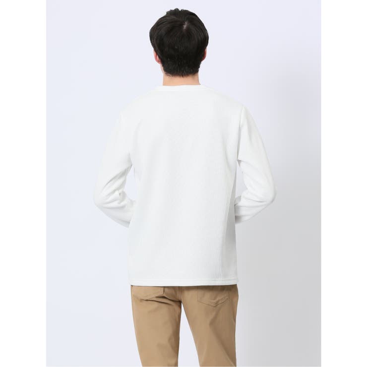 ストレッチ ダブルフェイス Vネックニットソー | TAKA-Q MEN | 詳細画像3 